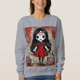 Mörk Whimsy – Blekt Flicka i Scarlet T Shirt