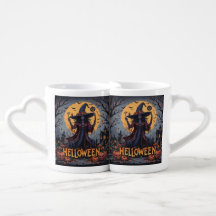 Mörk Witch and Pumpkins - Spooky Halloween Art