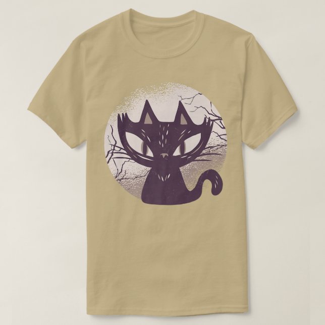 Mörk Witch Cat 569 T Shirt (Design framsida)