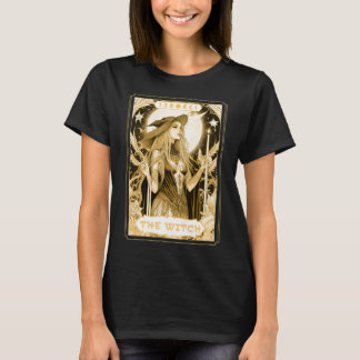Mörk Witch Tarot Card Magic Boho Mystic Celestial T Shirt