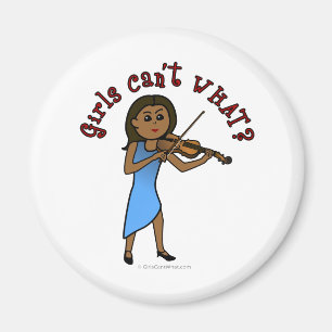 Mörk Woman Pouting Violin Magnet