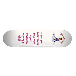 Mörk Womens Hockey Player Skateboard Bräda 19,5 Cm