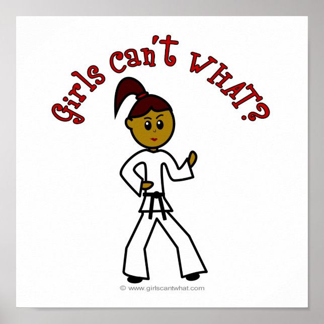 Mörk Womens Karate Poster (Framsidan)