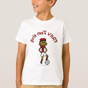 Mörk Womens Soccer i Red Uniform Tee