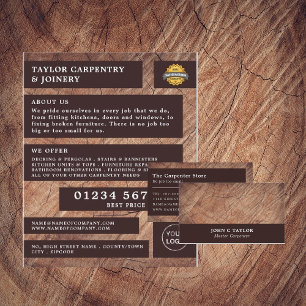 Mörk Wood, Carpentry, Carpenter Advertising Reklamblad