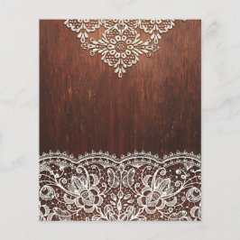 Mörk Wood & Elaborate White Snöre Scrapbook Papper
