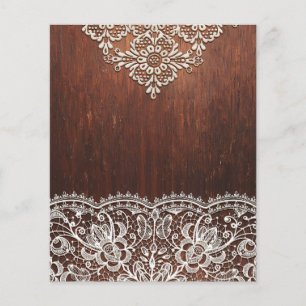 Mörk Wood & Elaborate White Snöre Scrapbook Papper