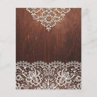 Mörk Wood & Elaborate White Snöre Scrapbook Papper