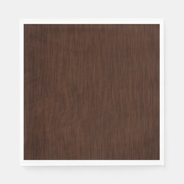 Mörk Wood Grain-synbakgrund Pappersservett (Framsidan)