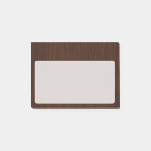 Mörk Wood Grain-synbakgrund Post-it Block