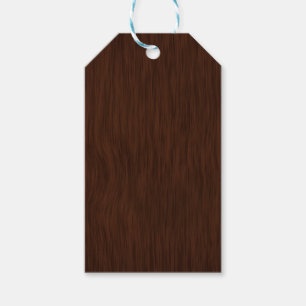 Mörk Wood Grain-synbakgrund Presentetikett