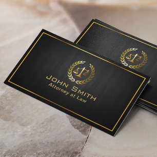 Mörk Wood Guld advokat/Attorney Affärskort Visitkort
