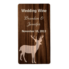 Mörk Wood Hjort Mini Vin Mini-etiketter Fraktsedel