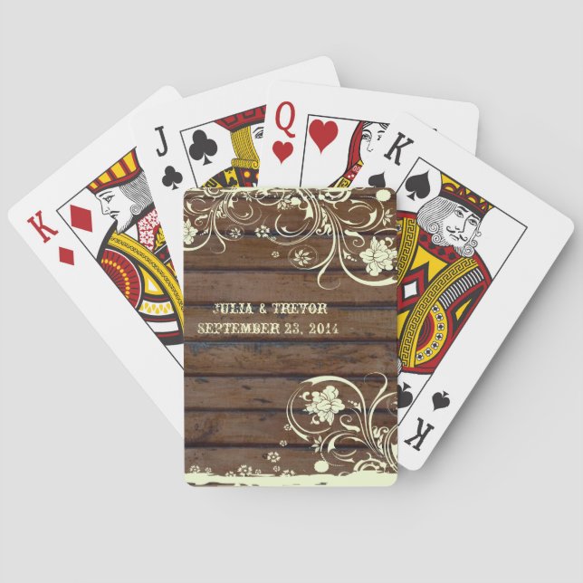 Mörk Wood Land Personlig Kortlek (Baksidan)