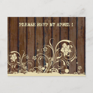 Mörk Wood OSA Postcard Inbjudan Vykort