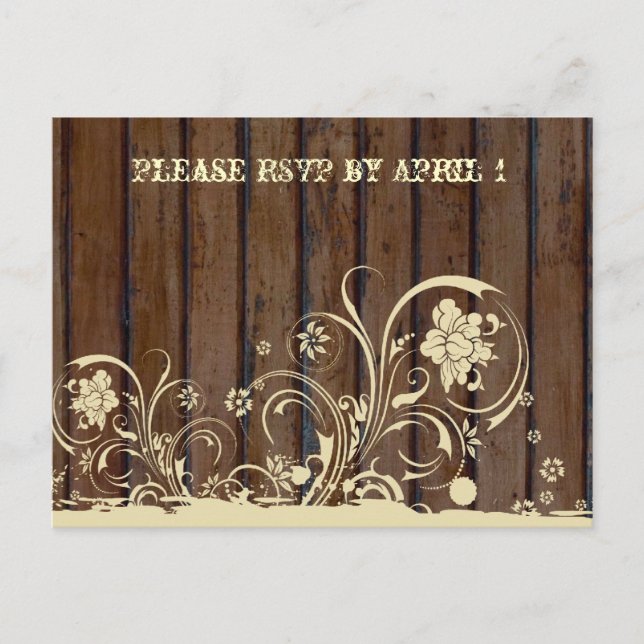 Mörk Wood OSA Postcard Inbjudan Vykort (Framsida)