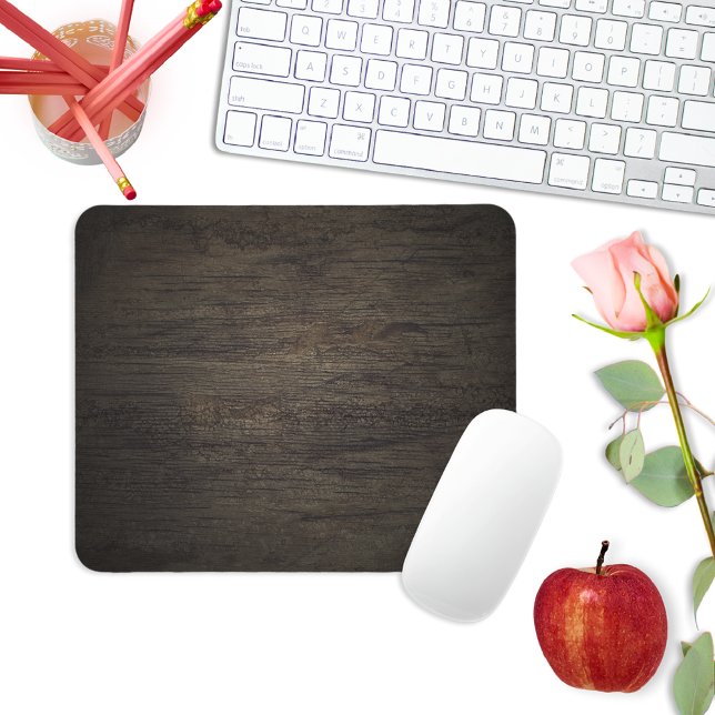 Mörk Wood Panel Mousepad Musmatta (Skapare uppladdad)