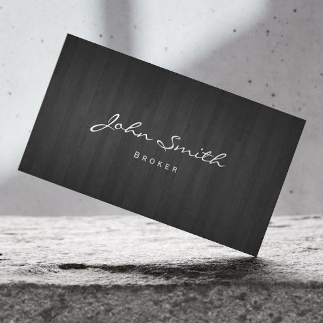 Mörk Wood Real Gods Broker Affärskort Visitkort (Skapare uppladdad)