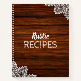 Mörk Wood & Snöre Rustic Recipe Bok