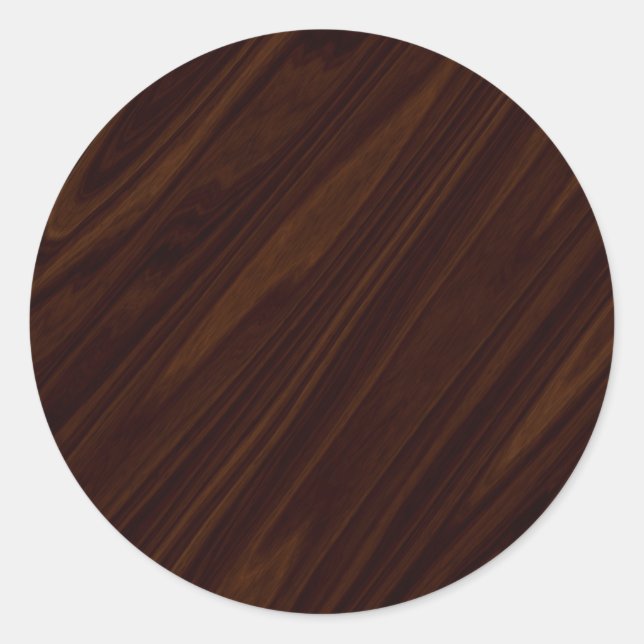 Mörk Wood Struktur Runt Klistermärke (Framsida)