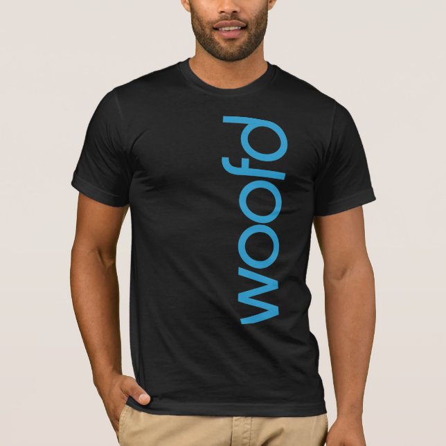 Mörk "Woofd" T-tröja T Shirt (Framsida)