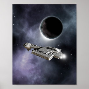 Mörk World - Science fiction Battle Cruiser Poster