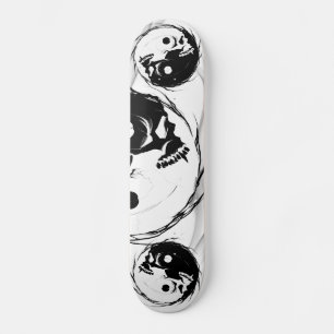 Mörk Yin Yang Vampire Skull Religiösa Symbol Mini Skateboard Bräda 18,5 Cm