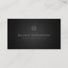 Mörk yrkesmässig Monogramvisitkort Visitkort