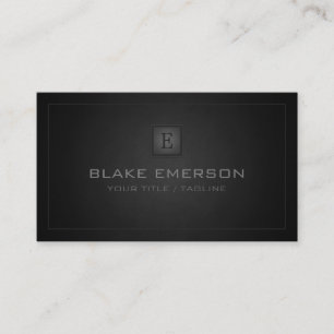 Mörk yrkesmässig Monogramvisitkort Visitkort