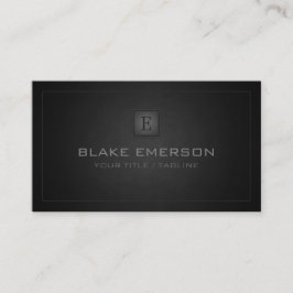 Mörk yrkesmässig Monogramvisitkort Visitkort
