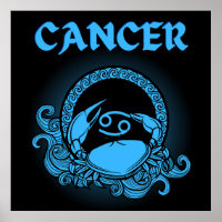 Mörk Zodiak - Kräftan | Medeltida astrologi konst