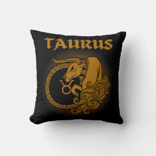 Mörk Zodiak - Oxen Medeltida astrologi konst Kudde