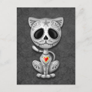 Mörk Zombie Sugar Kitten Vykort