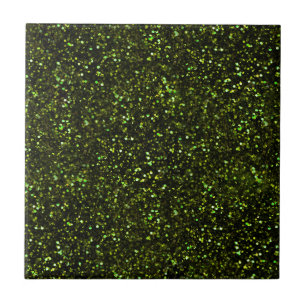 Mörka Apple - grönt glitter Kakelplatta