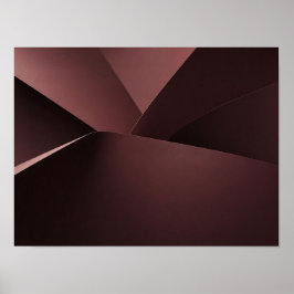 Mörka Burgundy Flödande Kurvor Minimalistisk Abstr Poster
