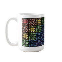 Mörka Färgrika Quiltblock Kaffemug