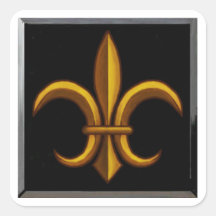 Mörka Fleur De Lis Fyrkantiga Klistermärken
