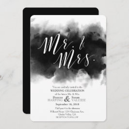 Mörka Goth Herr och inbjudan för Fru