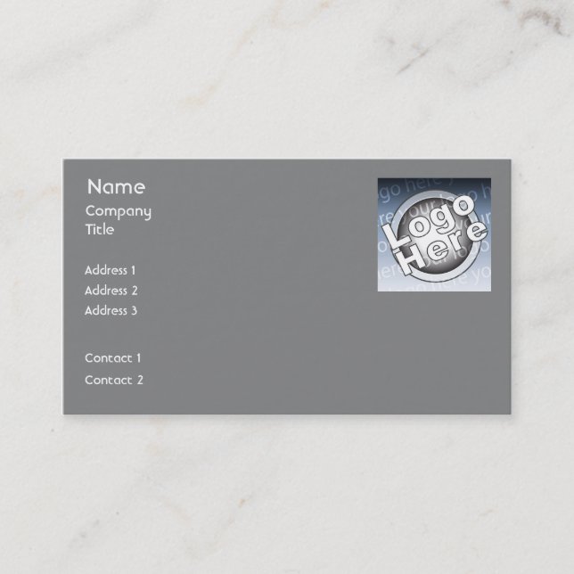 Mörka grå färg plattar till affär visitkort (Framsida)