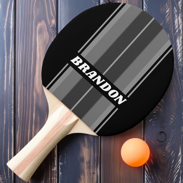 Mörka Gradient Regnbågsbräda Ränder med Namn Pingisracket (Skapare uppladdad)