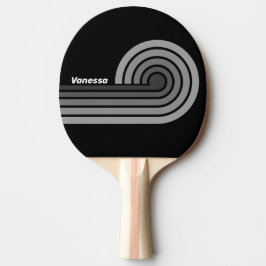 Mörka Gradient Regnbågsränder med Namn Pingisracket