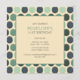 Mörka havet vuxna prickiga födelsedagsinbjudningar inbjudningar