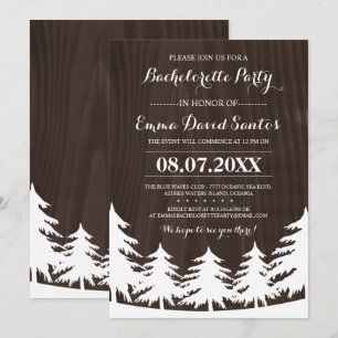 Mörka inbjudan för skogBachelorette party