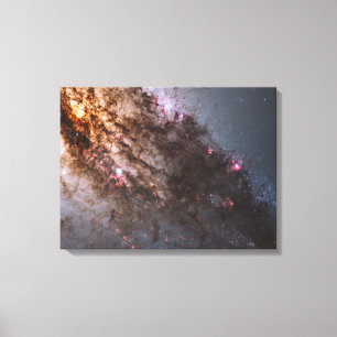 Mörka jordar av dammsprickor Centaurus a Galaxy. Canvastryck