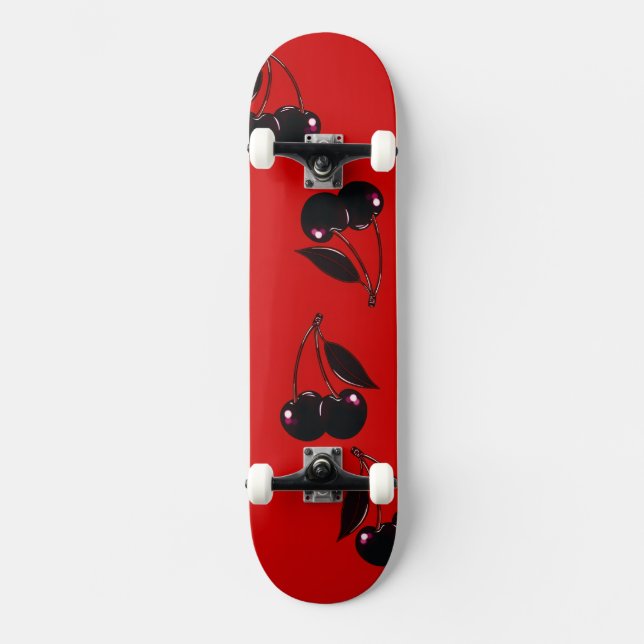 Mörka Körsbär Skateboarddäck Mini Skateboard Bräda 18,5 Cm (Framsida)