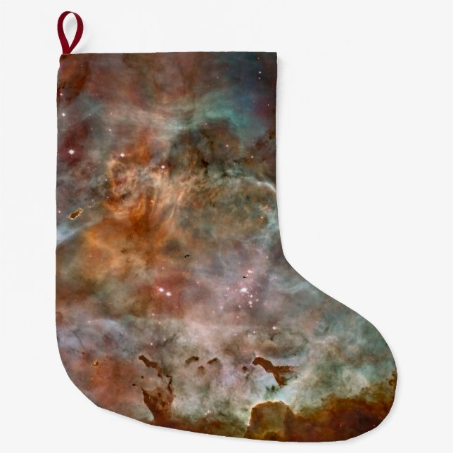 Mörka moln i Carinanebulosan Hubble Space Stor Julstrumpa (Framsidan)
