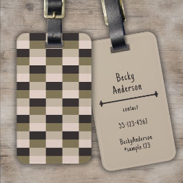Mörka och beige nyansfärgblock bagagebricka