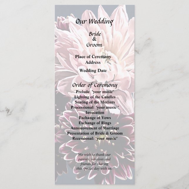 Mörka och ljusa mammor och tusenskönor program (Framsida)