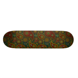 Mörka Paisley Old School Skateboard Bräda 18 Cm