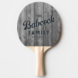 Mörka Rena Grå Träbrädor Retro Familjenamn Pingisracket